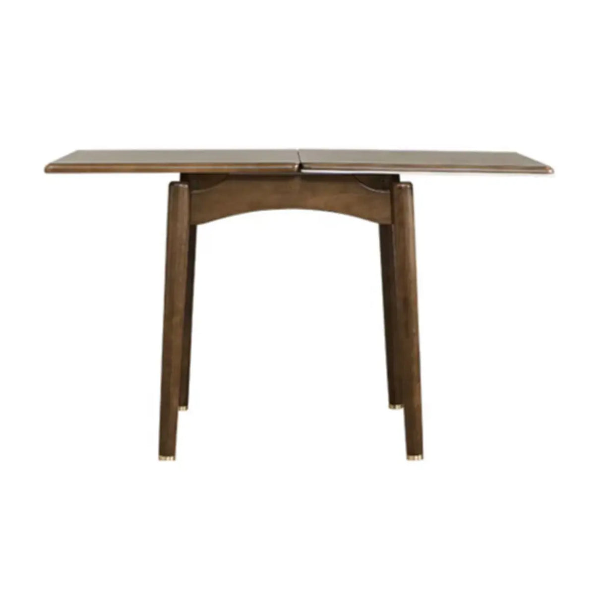 Rustic Rectangular White Stone Dining Table Wood Drop Leaf Image - 2