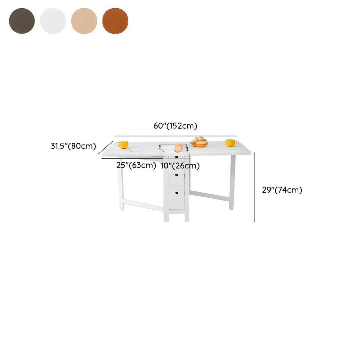 Rustic Rectangular Wood Dining Table Kitchen Drop Leaf