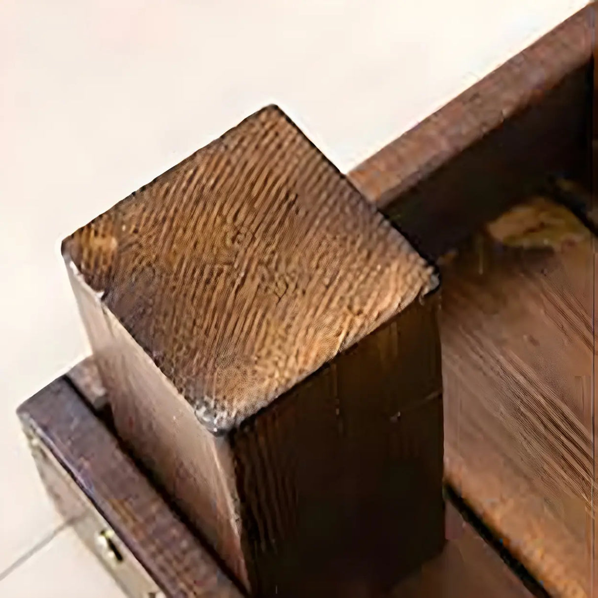 Rustic Rectangular Wooden Waterproof Brown Plant Stand Image - 21