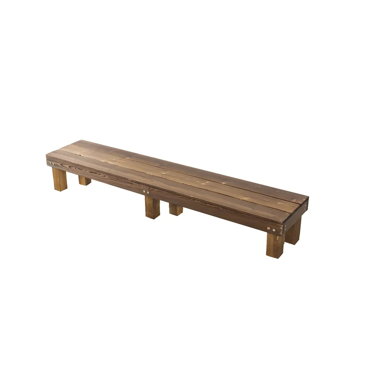 Rustic Rectangular Wooden Waterproof Brown Plant Stand Image - 36