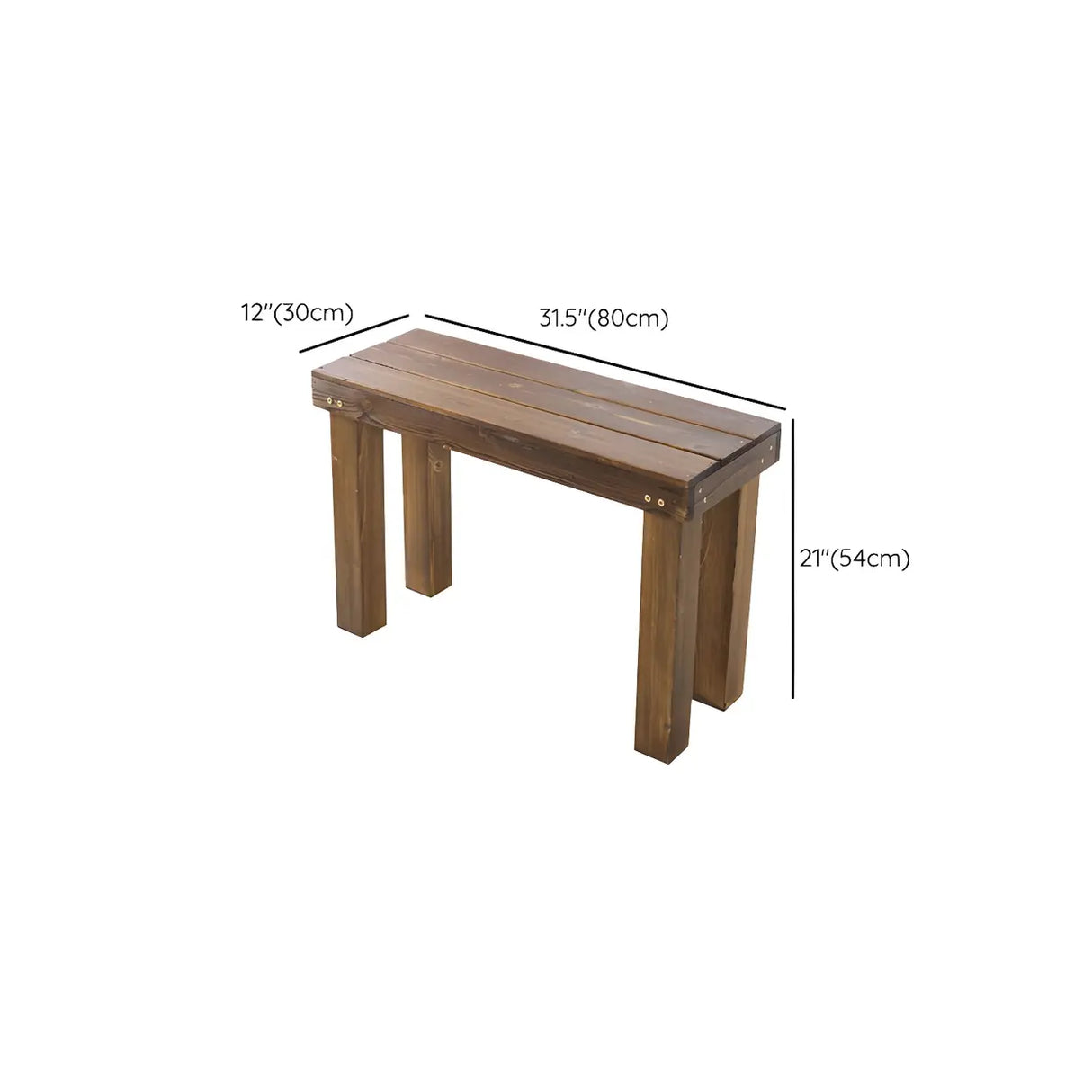 Rustic Rectangular Wooden Waterproof Brown Plant Stand Image - 40