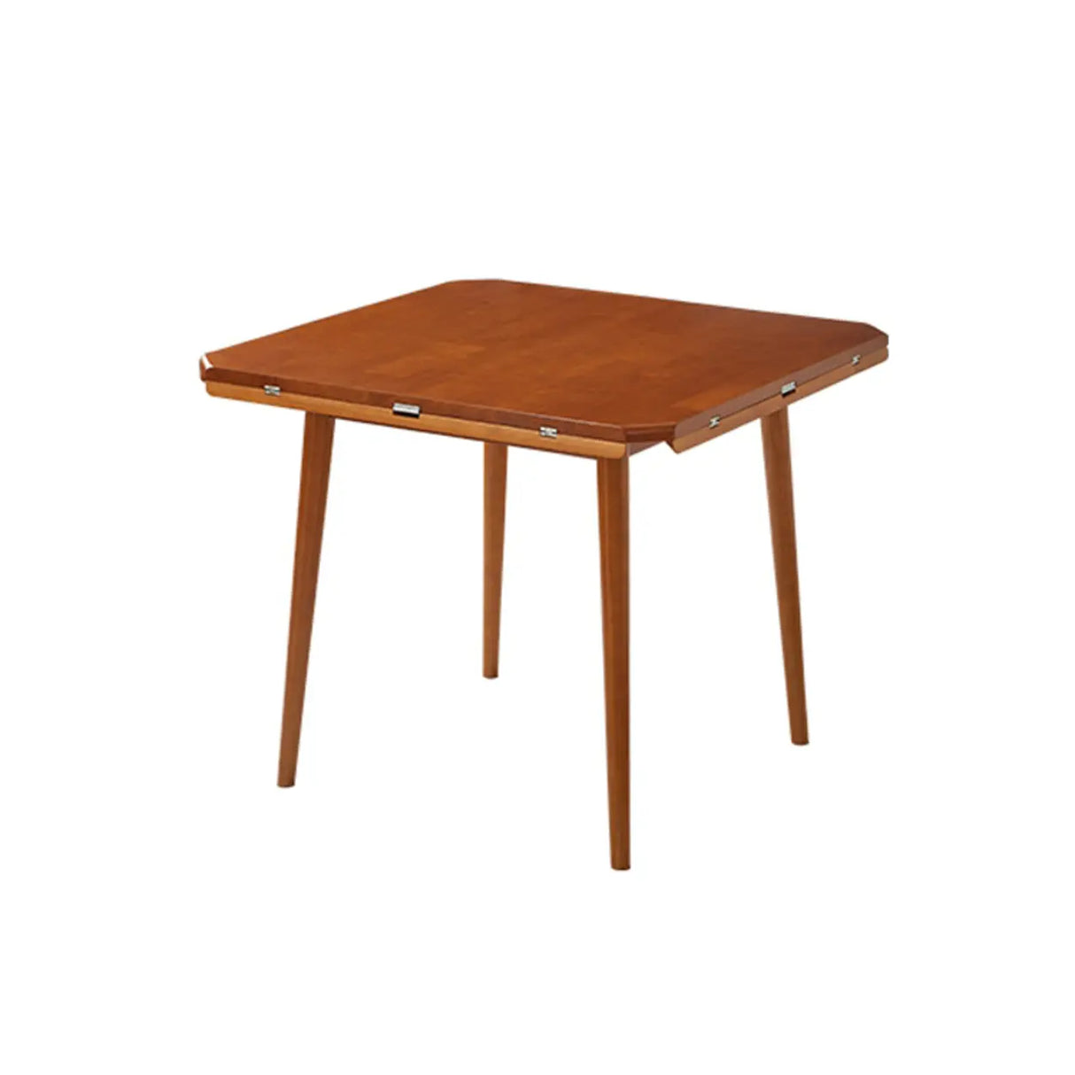 Rustic Round Rubberwood Dining Table Natural Extendable Image - 6