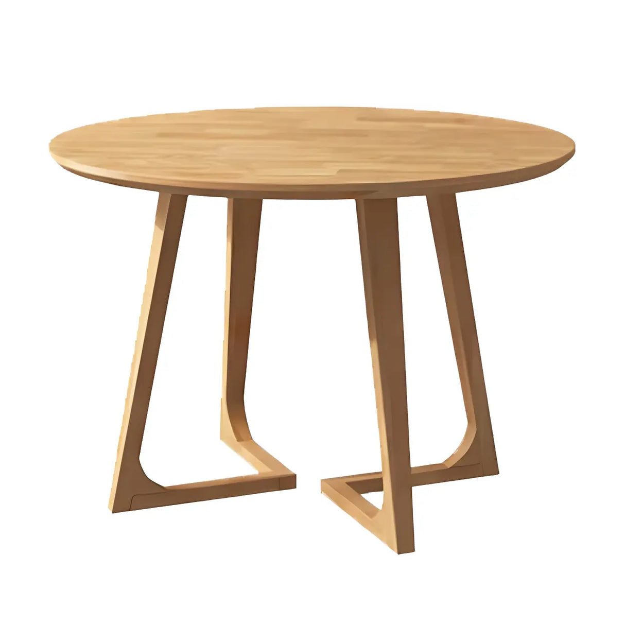 Rustic Round Wood Brown Small Dining Table Image - 10
