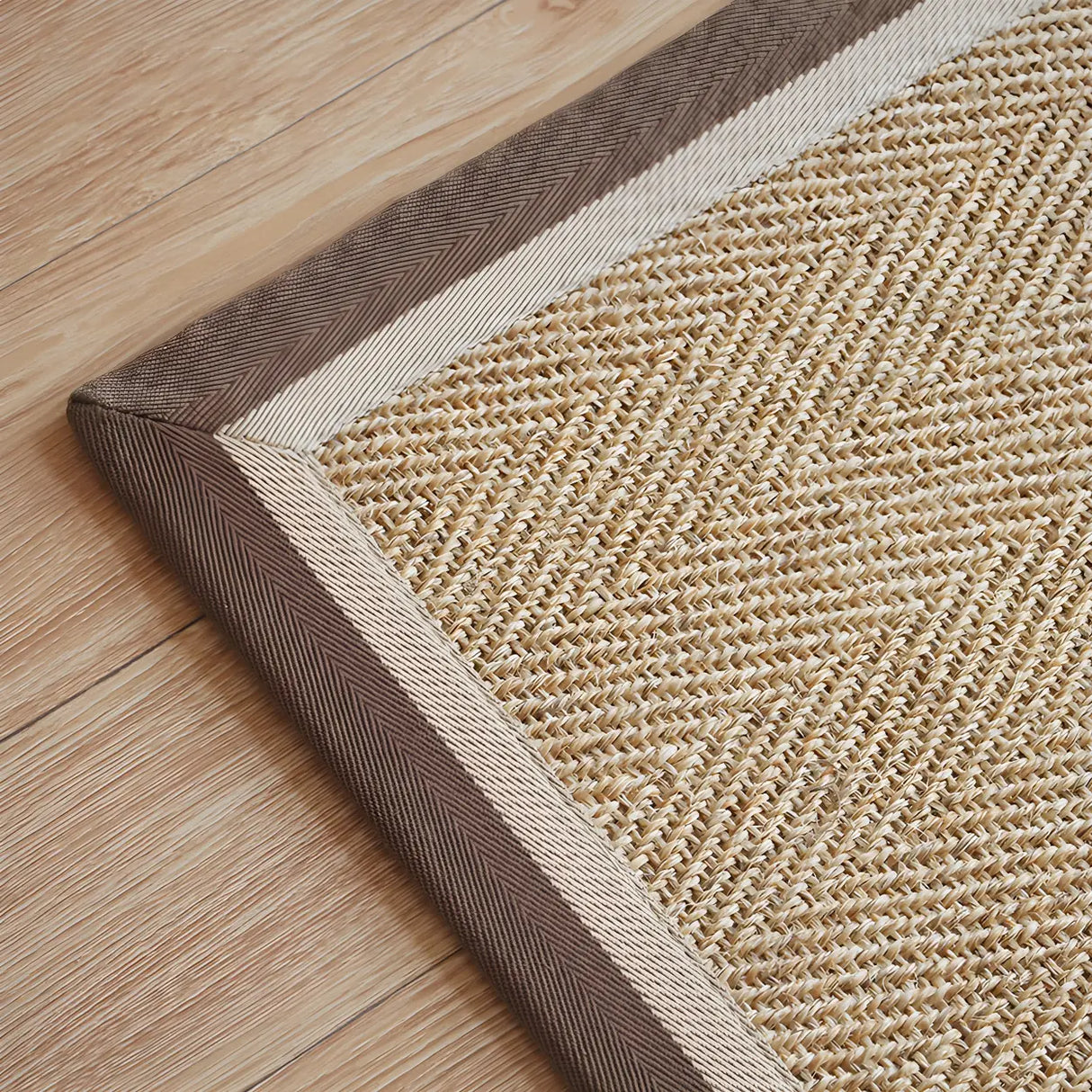 Rustic Sisal Woven Striped Multi-Color Indoor Rug Image - 7