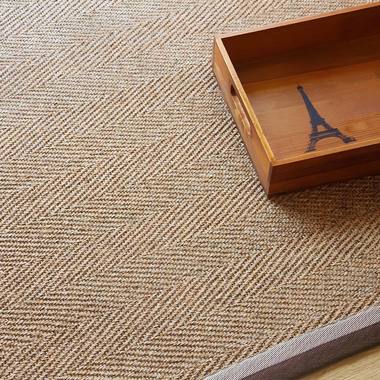 Rustic Sisal Woven Striped Multi-Color Indoor Rug Image - 8