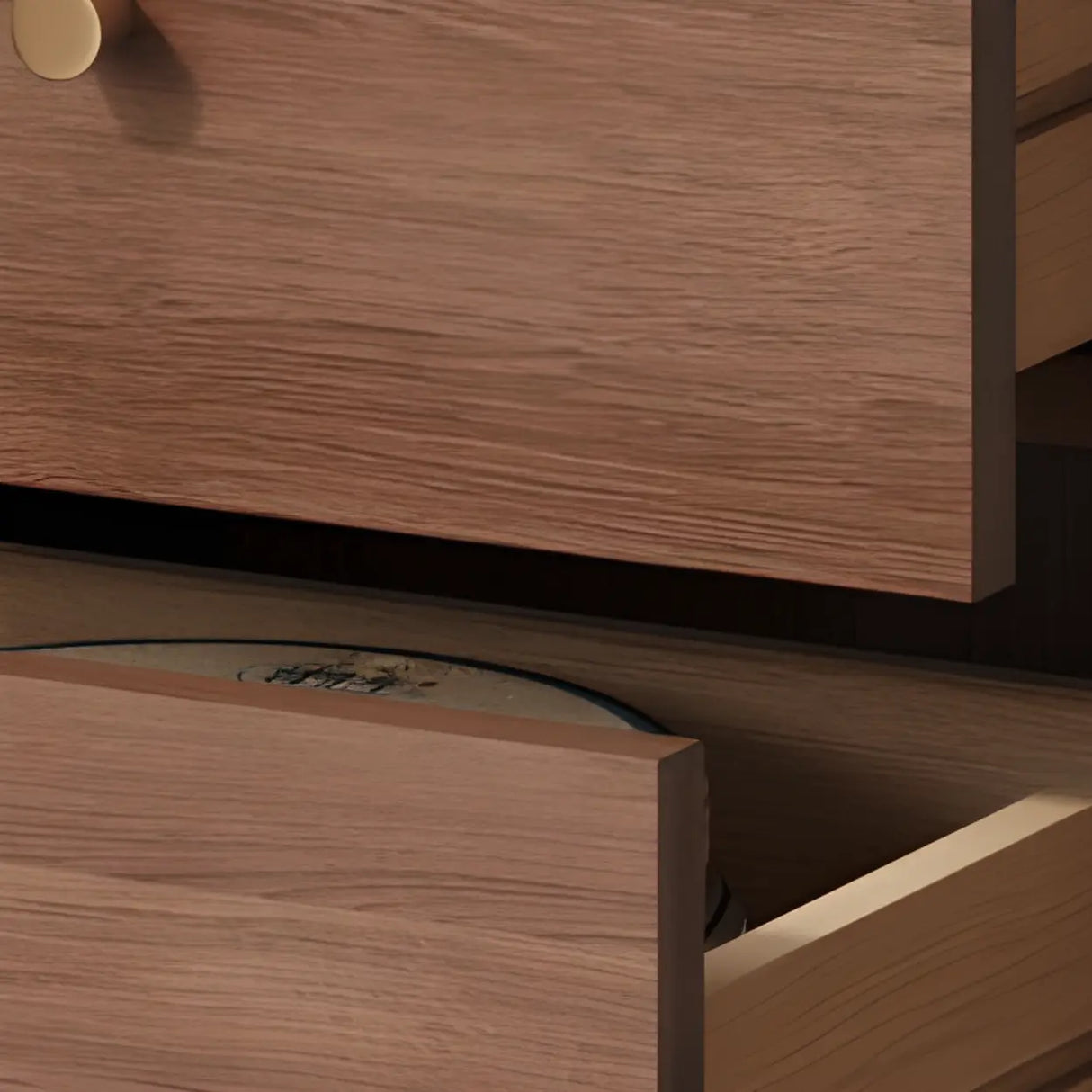 Rustic Tall Narrow Wood Bookcase with Glass Doors and Drawers Image - 9