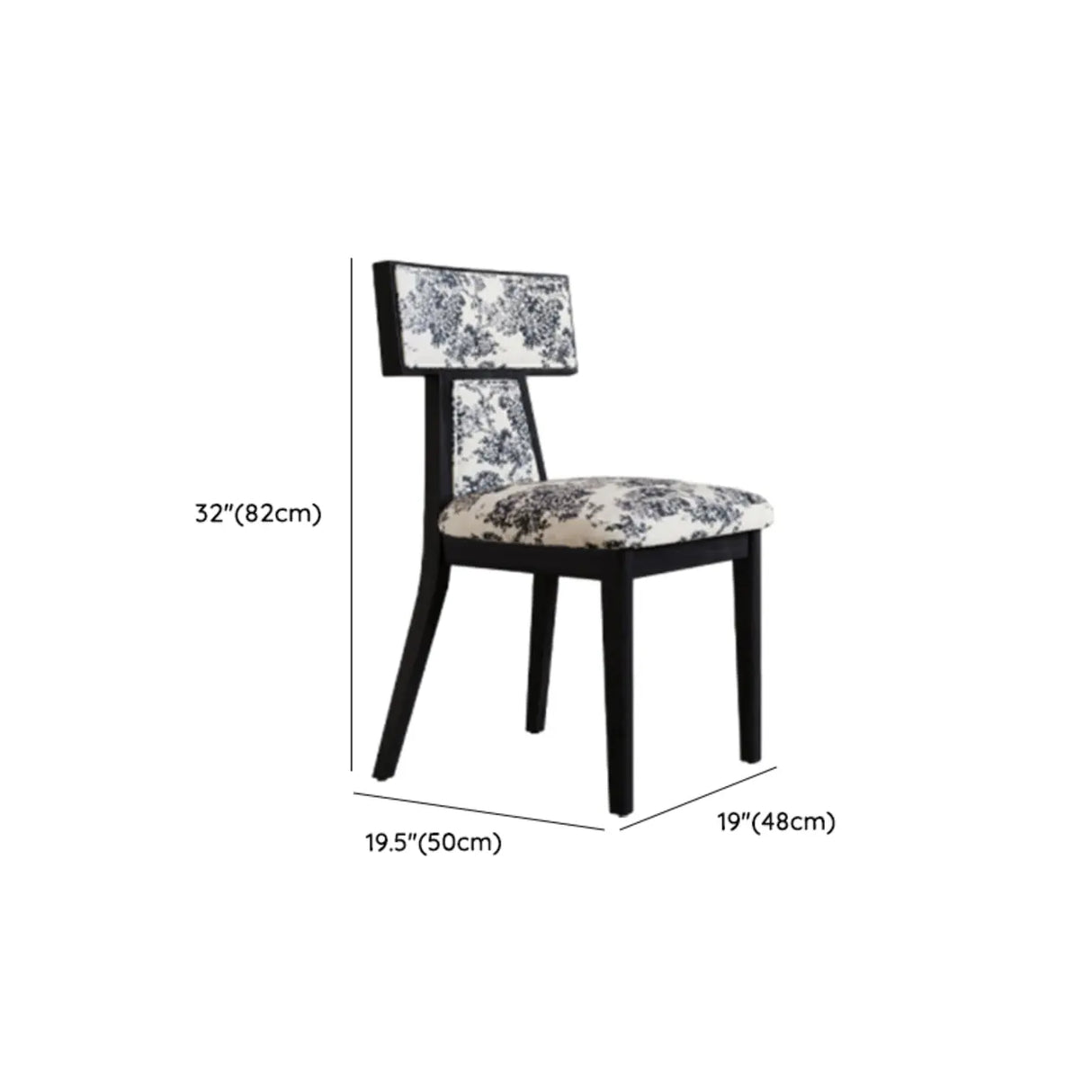 Rustic Upholstered Timber Walnut Armless Dining Chair Image - 14