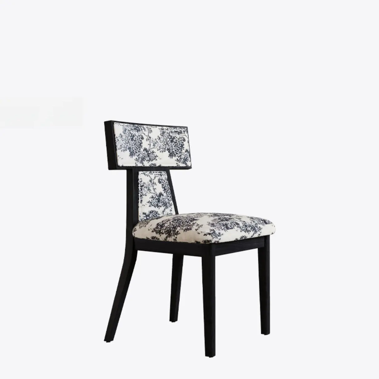 Rustic Upholstered Timber Walnut Armless Dining Chair Image - 2