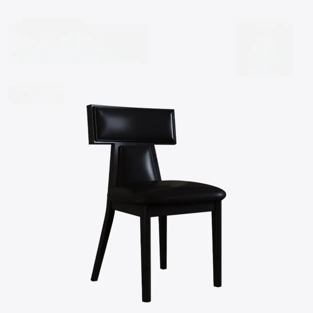 Rustic Upholstered Timber Walnut Armless Dining Chair Image - 7