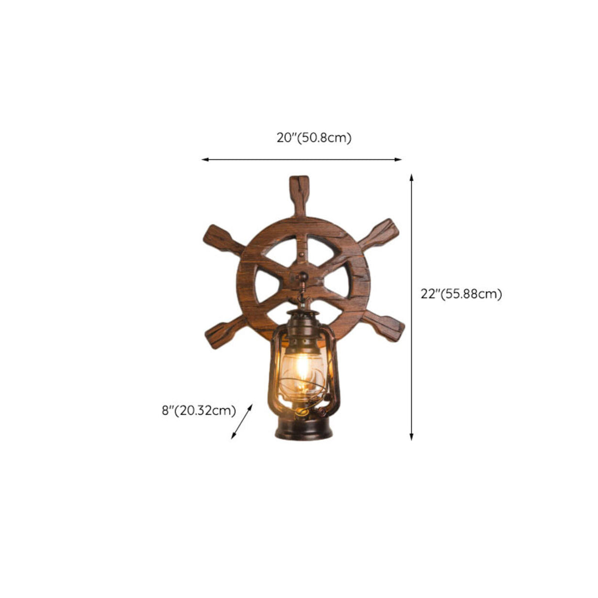 Rustic Wood Backplate Mason Jar LED Wall Sconce Image - 16