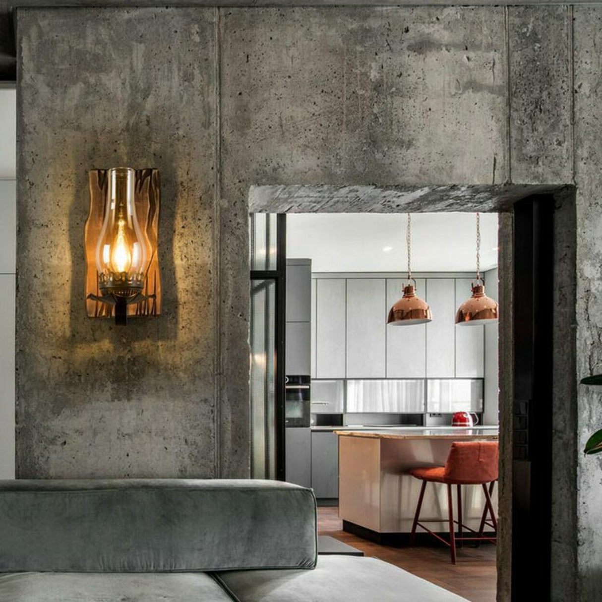 Rustic Wood Backplate Mason Jar LED Wall Sconce Image - 6