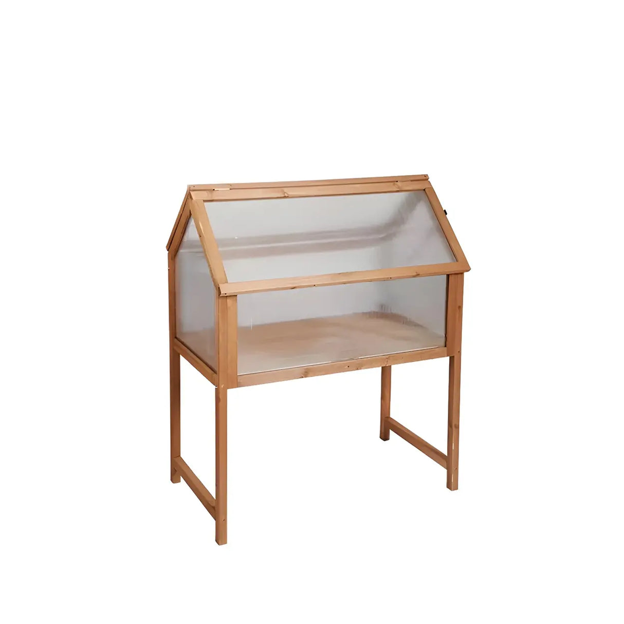 Rustic Wood Compact Mini Greenhouse Balcony Plant Stand Image - 10