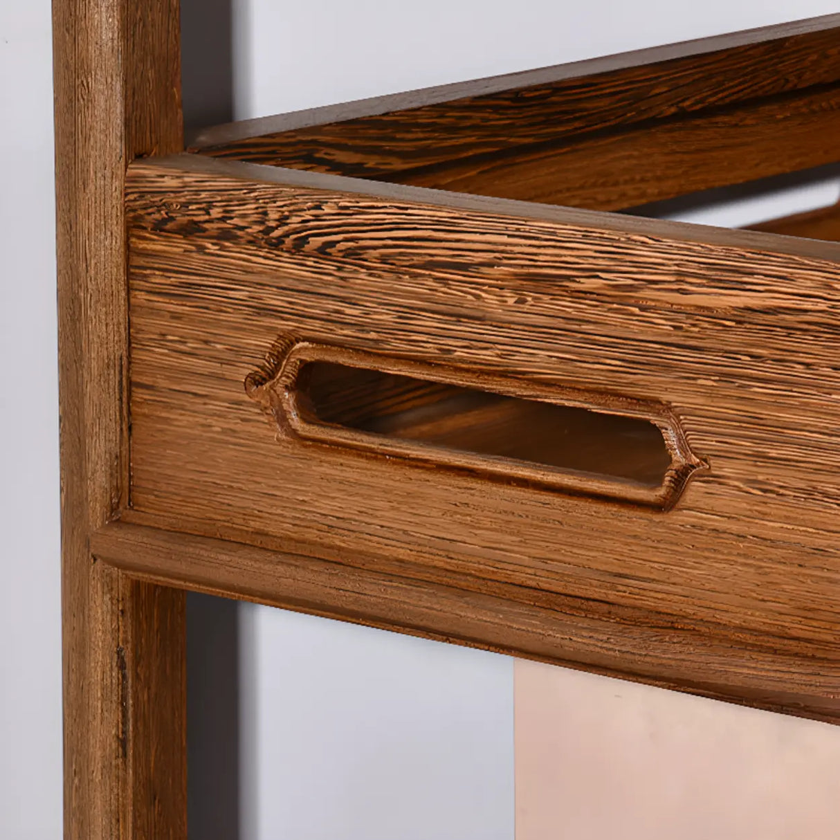 Rustic Wood Vertical 5 Shelves Open Storage Bookshelf Image - 11