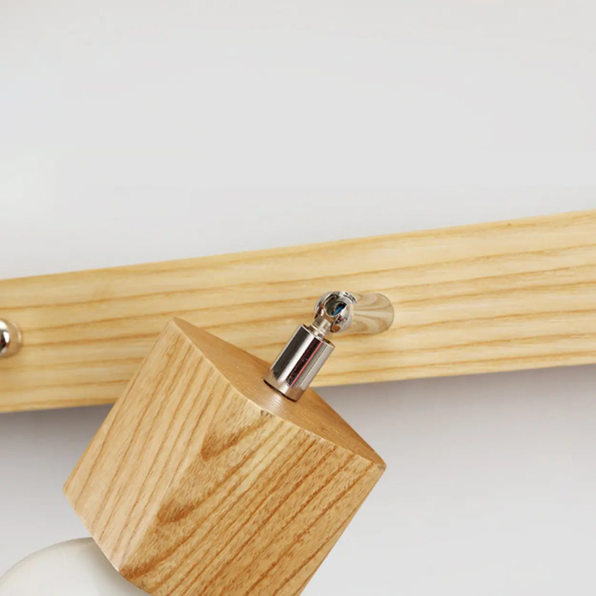 Rustic Wooden Geometric 3-Light Vanity Sconce Light Image - 13