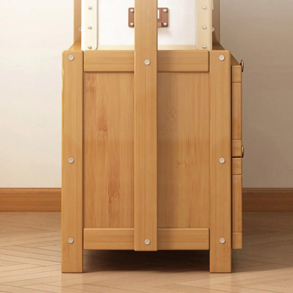 Rustic Wooden Natural Hooks Hall Tree with Storage Bench Image - 18