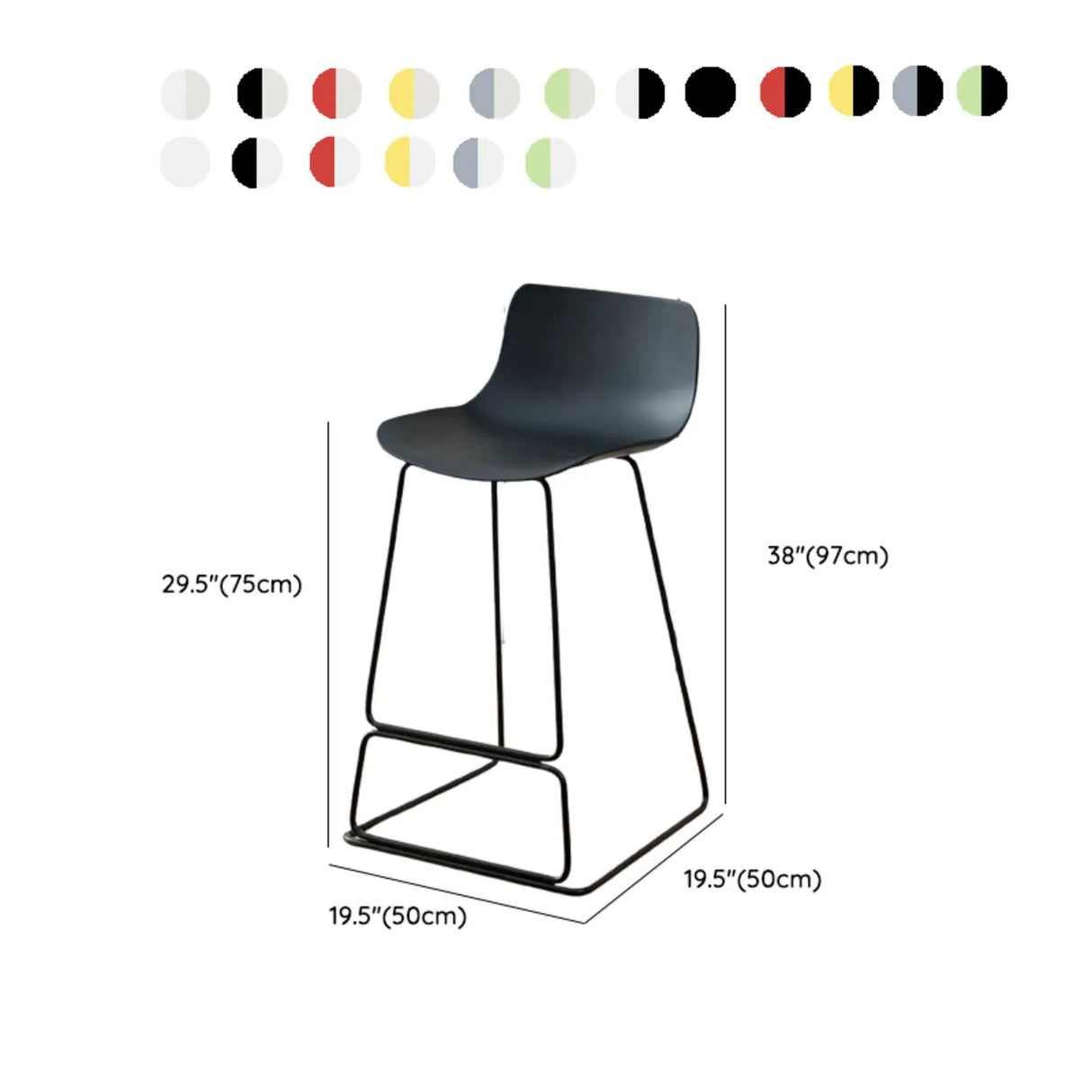 Saddle Low Back Metal Sled Base Bar Stool with Footrest