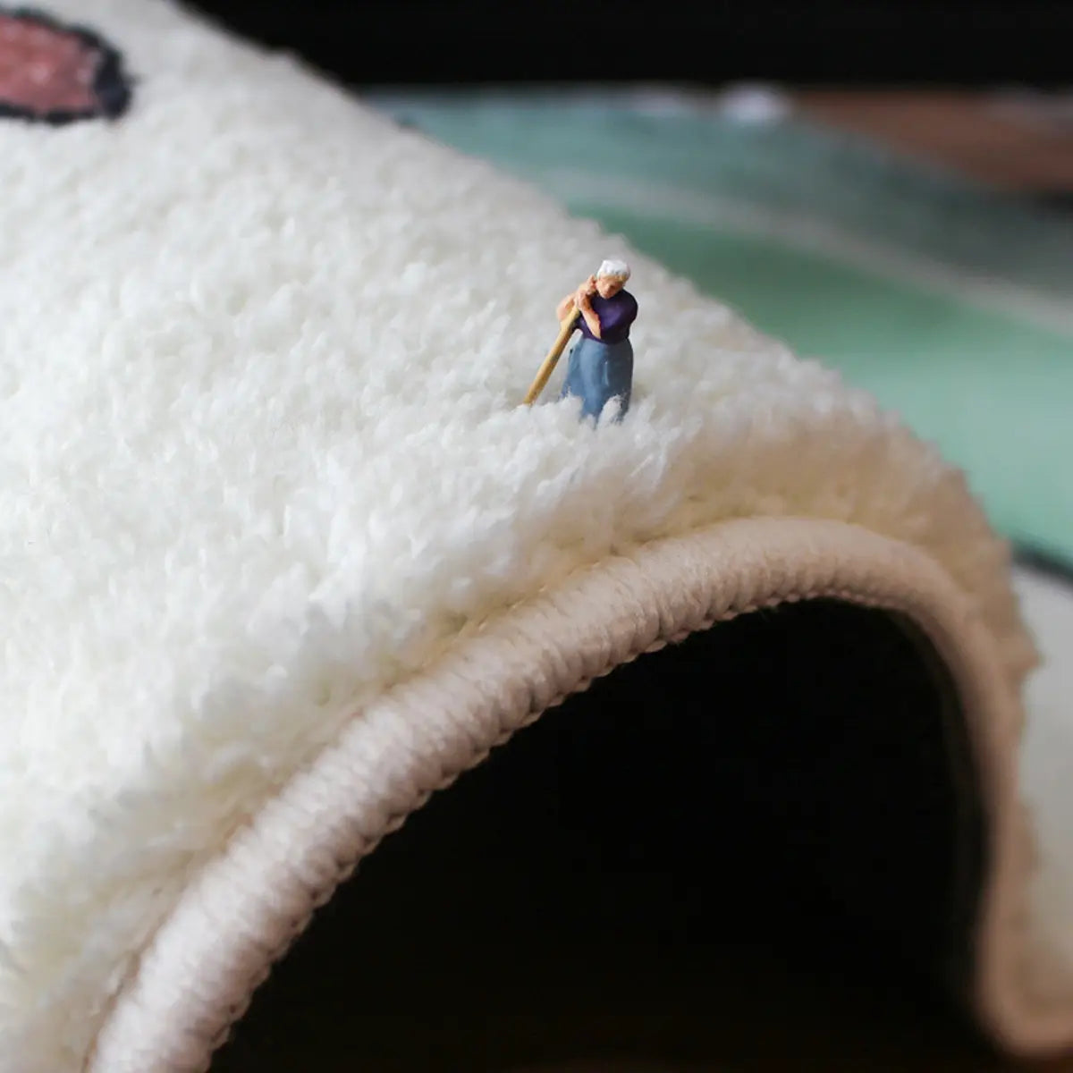 Scandi Abstract Rectangular Soft Wool Anti-Slip Area Rug Image - 14