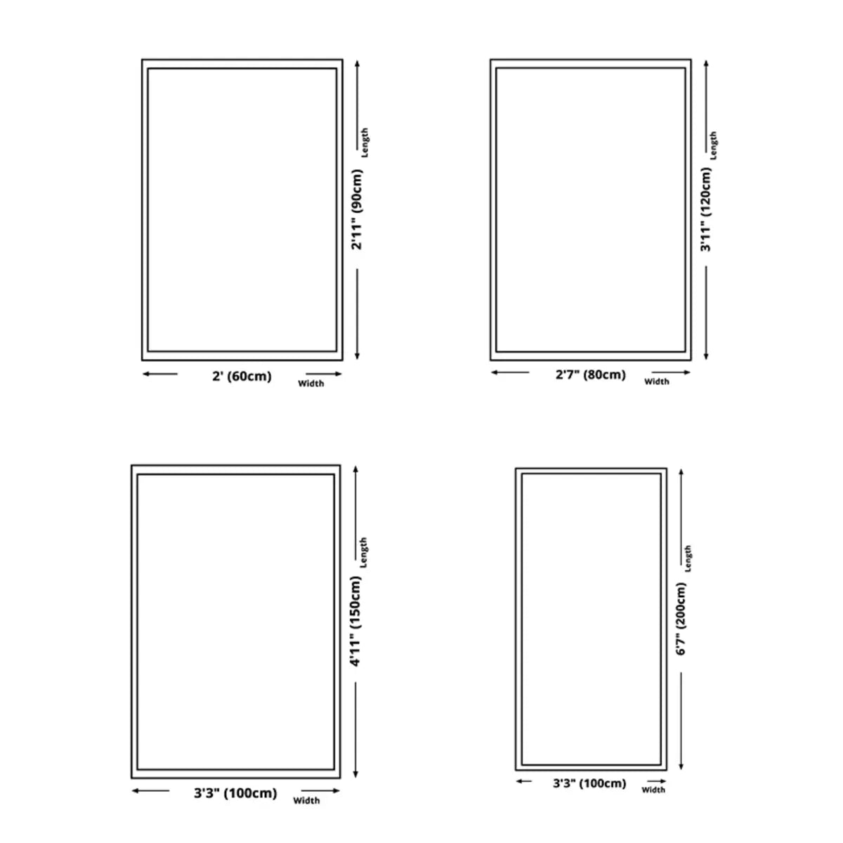 Scandi Abstract Rectangular Soft Wool Anti-Slip Area Rug