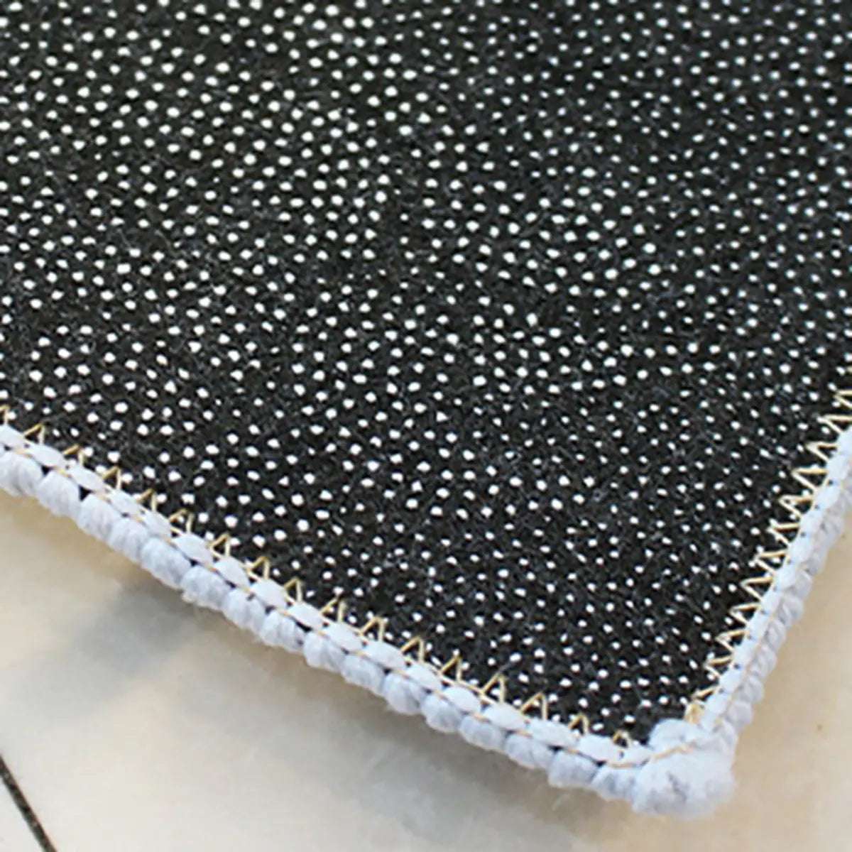 Scandinavian Abstract Beige Cotton Blends Area Rug Image - 6