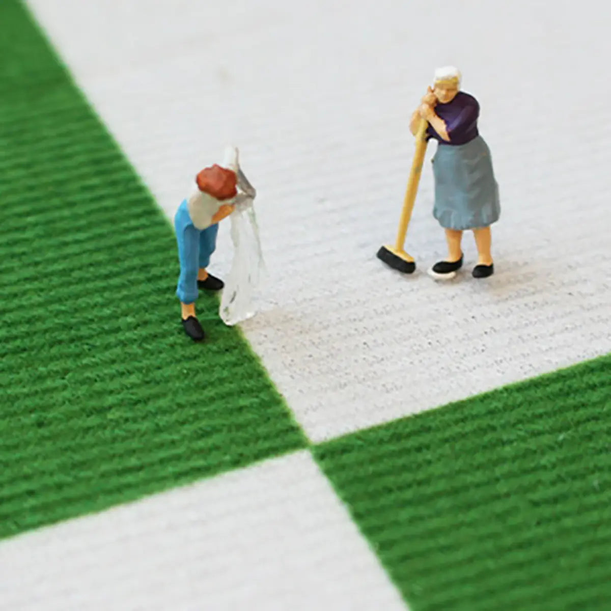 Scandinavian Abstract Beige Cotton Blends Area Rug Image - 8