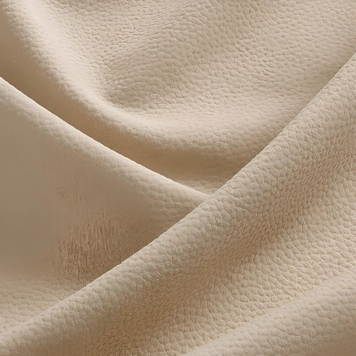 Scandinavian Beige Faux Cotton Linen Extra Long Sofa Image - 6