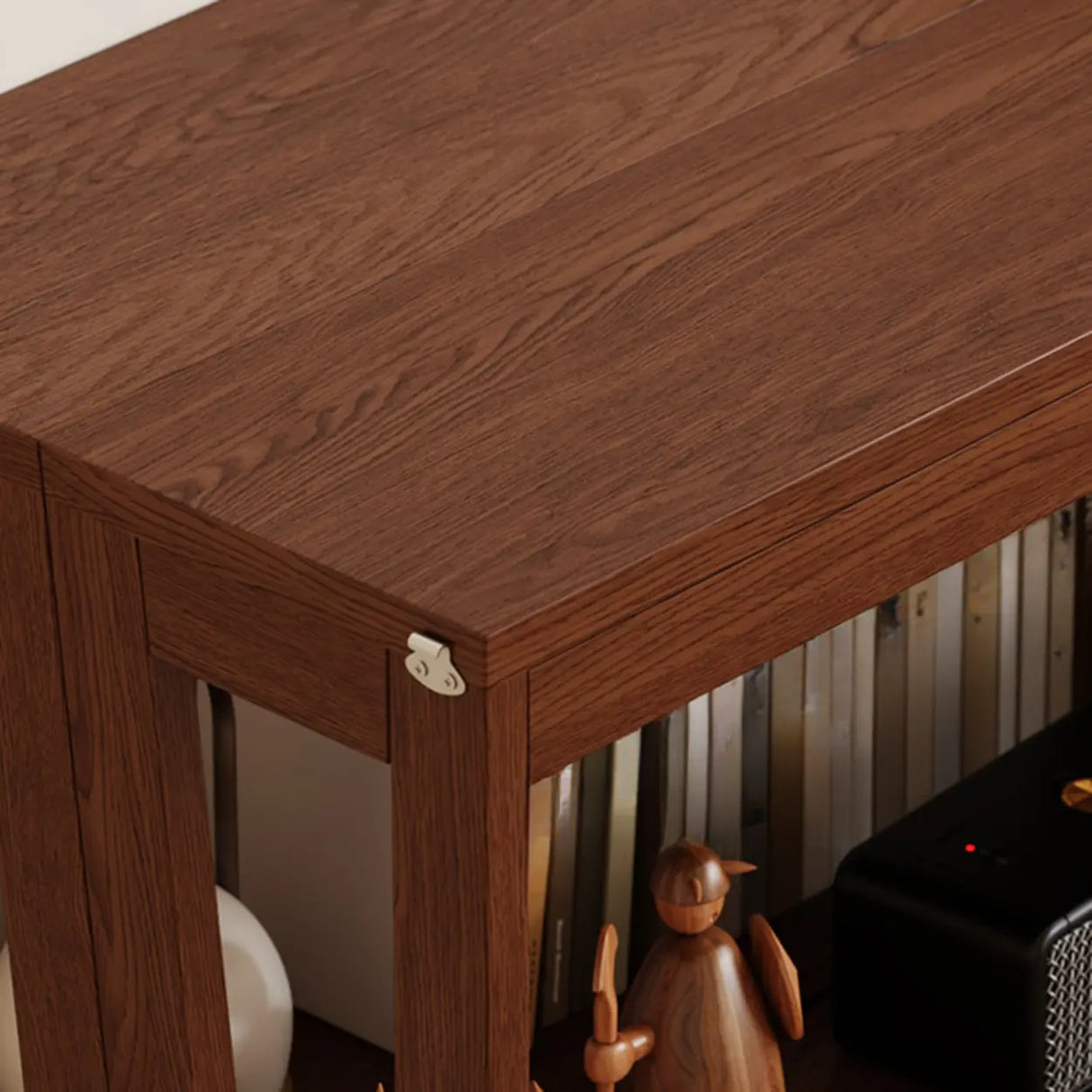 Scandinavian Corner Vertical Foldable Wood Ladder Bookshelf Image - 6