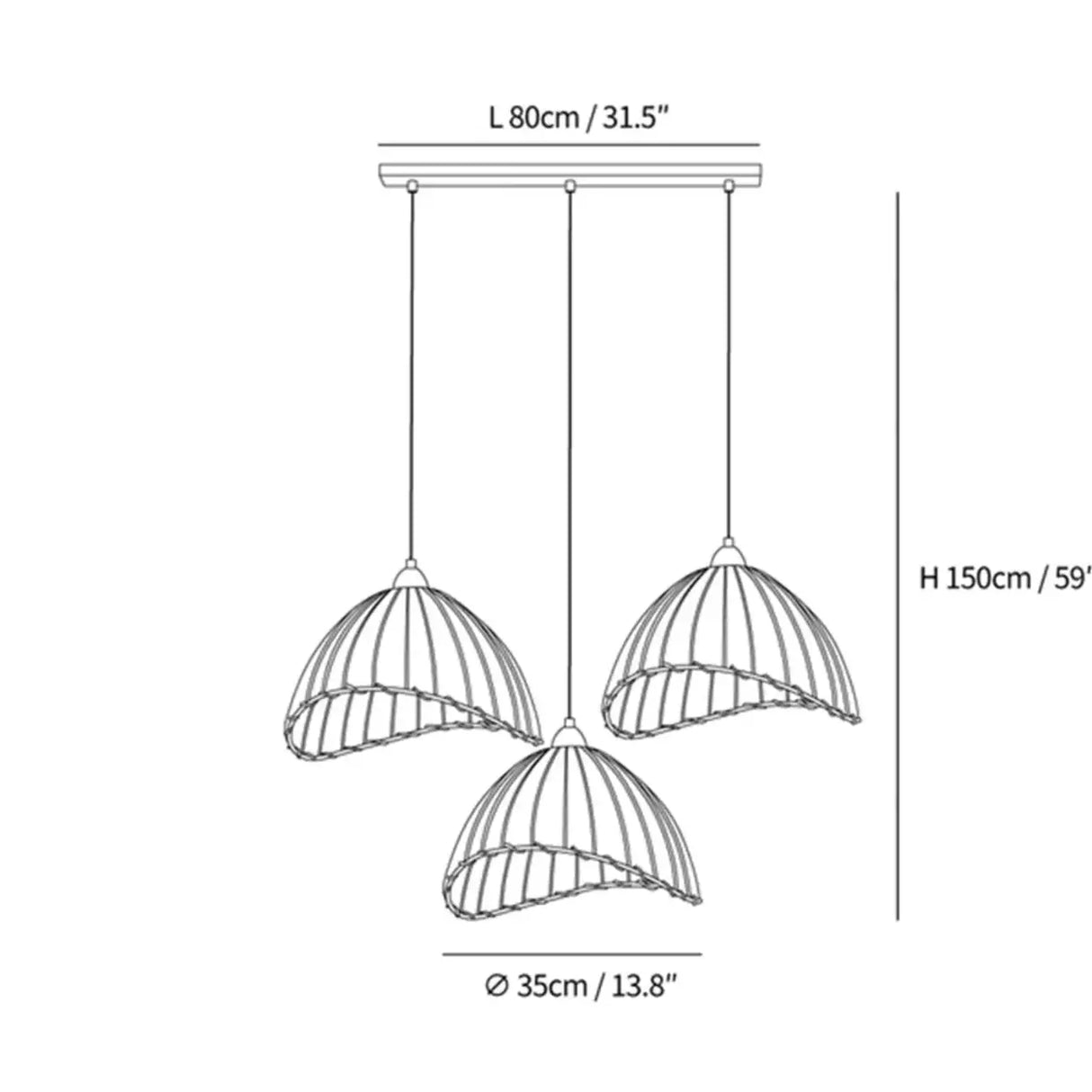 Scandinavian Dining Room Fabric White Dome Pendant Light Image - 32