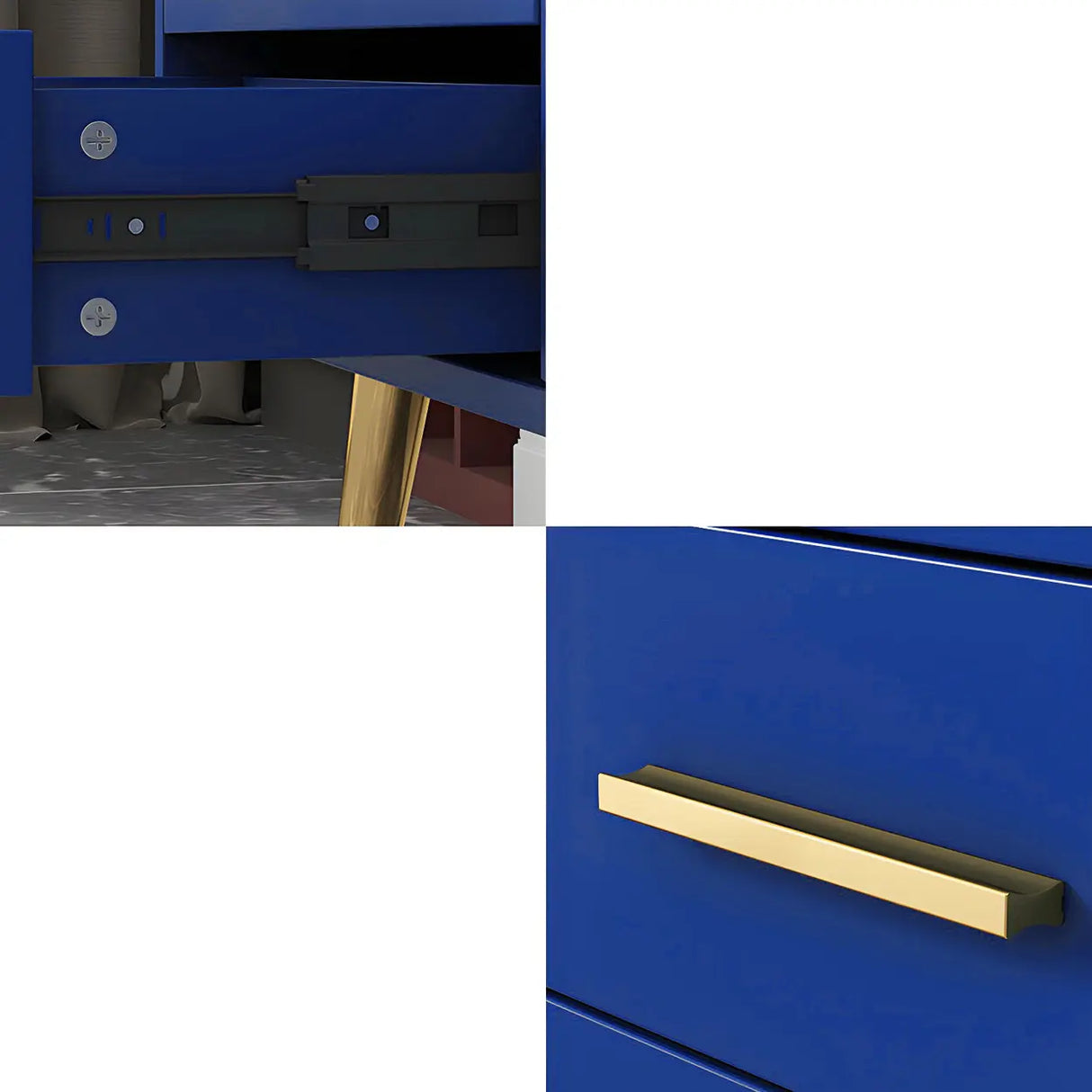 Scandinavian Engineered Wood TV Media Stand Matte Finish Media Console with Drawers Image - 13