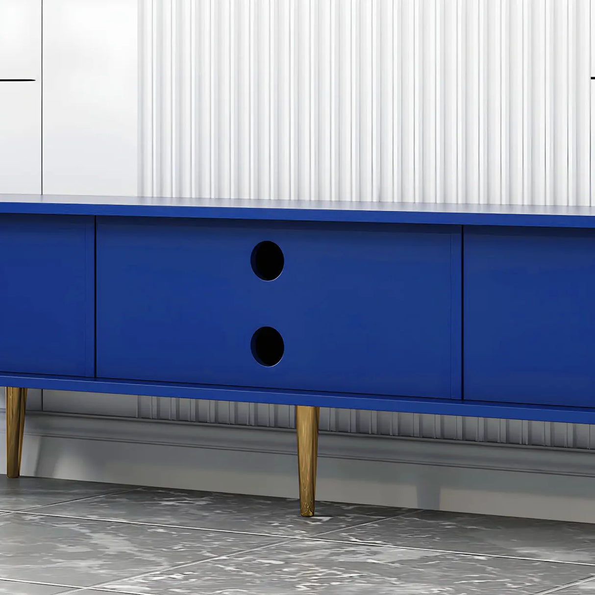 Scandinavian Engineered Wood TV Media Stand Matte Finish Media Console with Drawers Image - 15