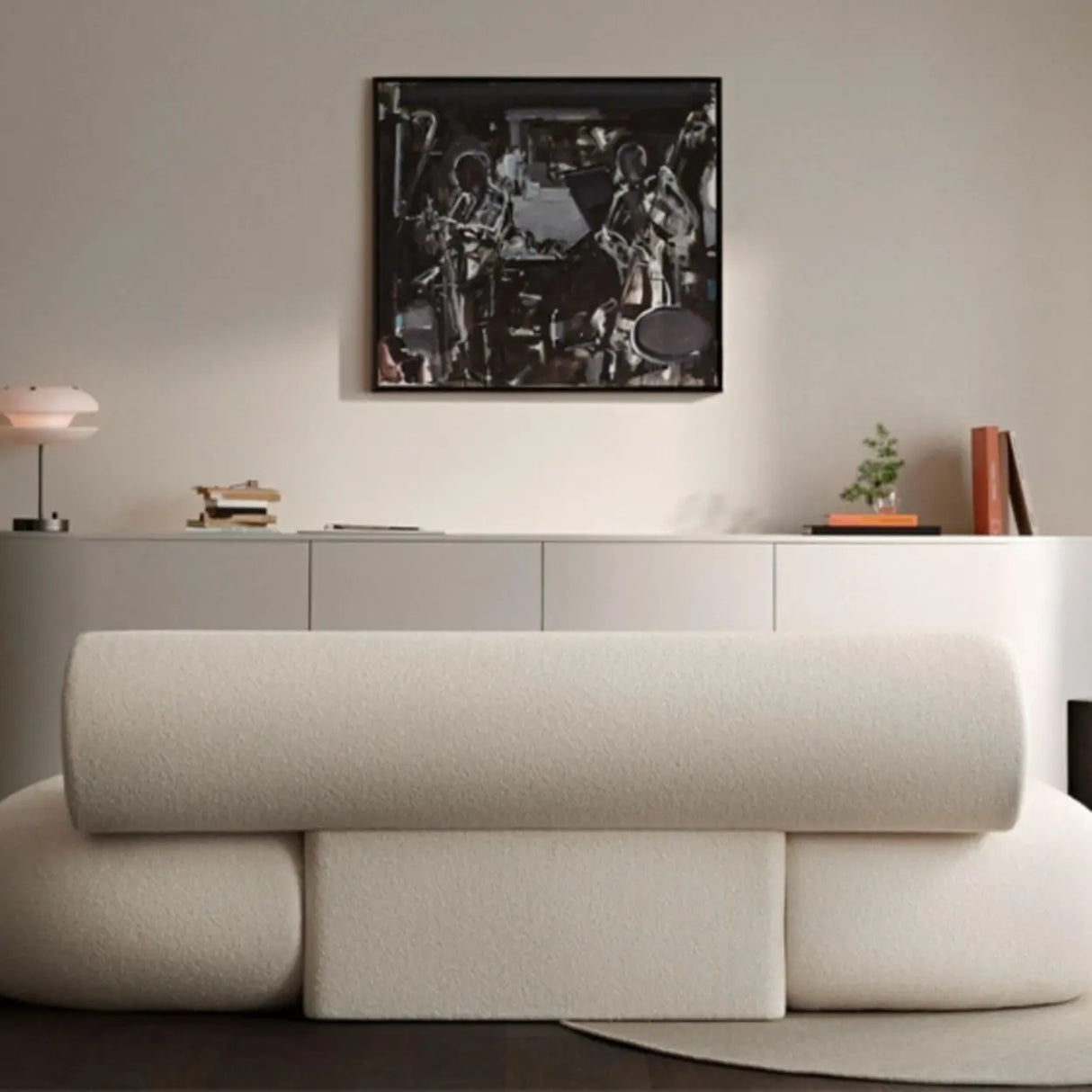 Scandinavian Fabric Cushion Back Foam Seat Fill Sofa Image - 1