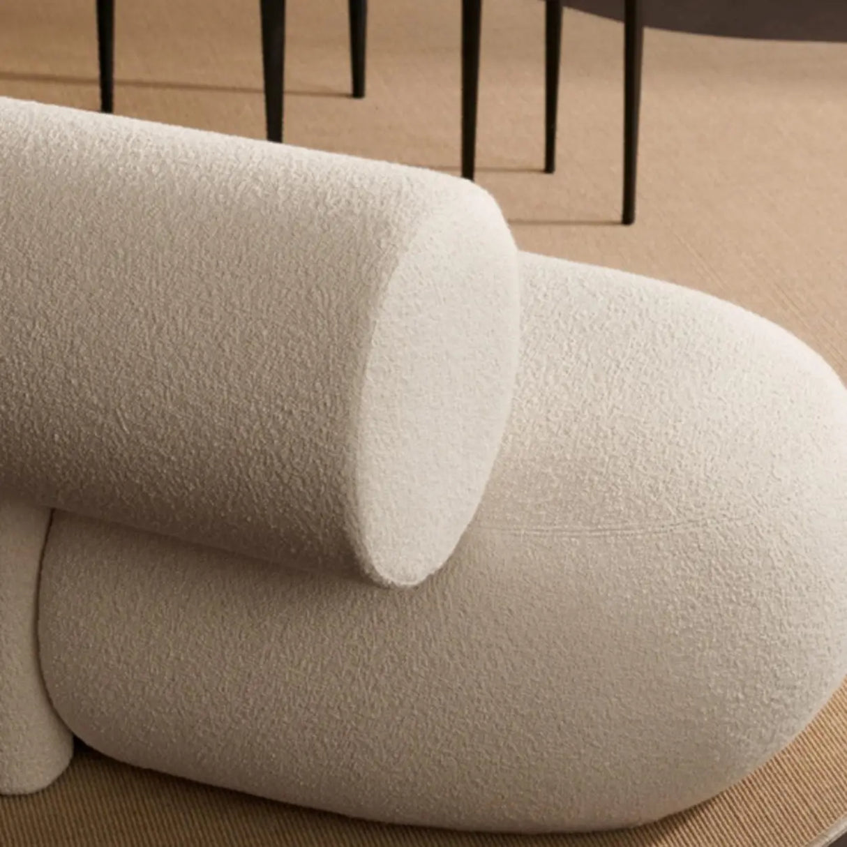 Scandinavian Fabric Cushion Back Foam Seat Fill Sofa Image - 4