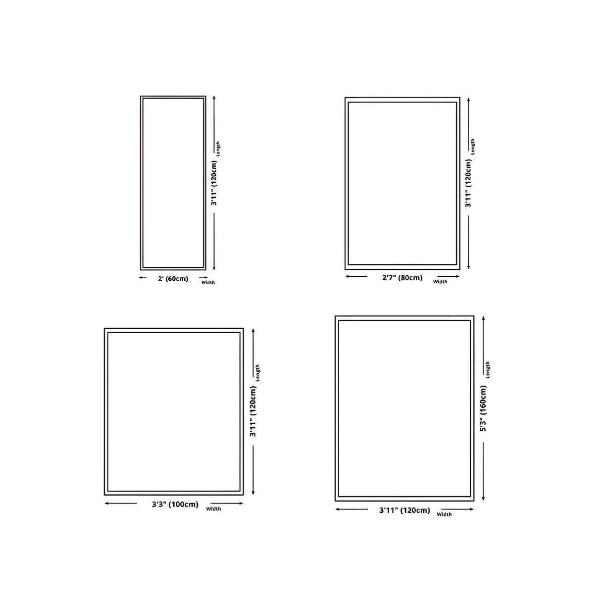 Scandinavian Geometric PVC Black Rectangle Area Rug