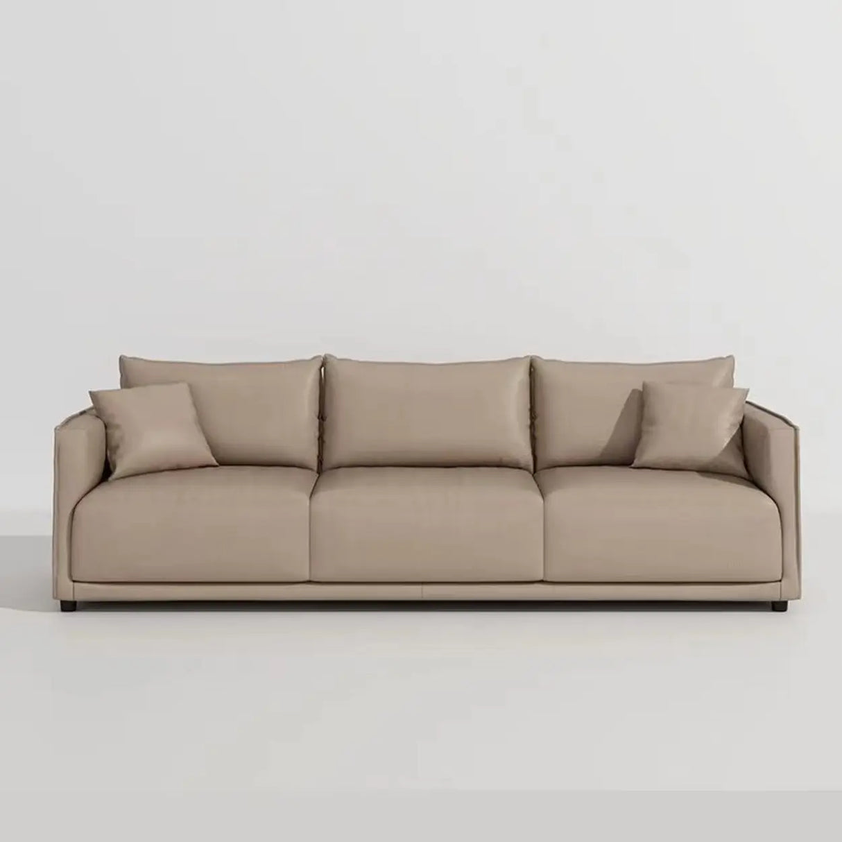 Scandinavian Gray Square Arm Memory Foam Fill Sofa Image - 18