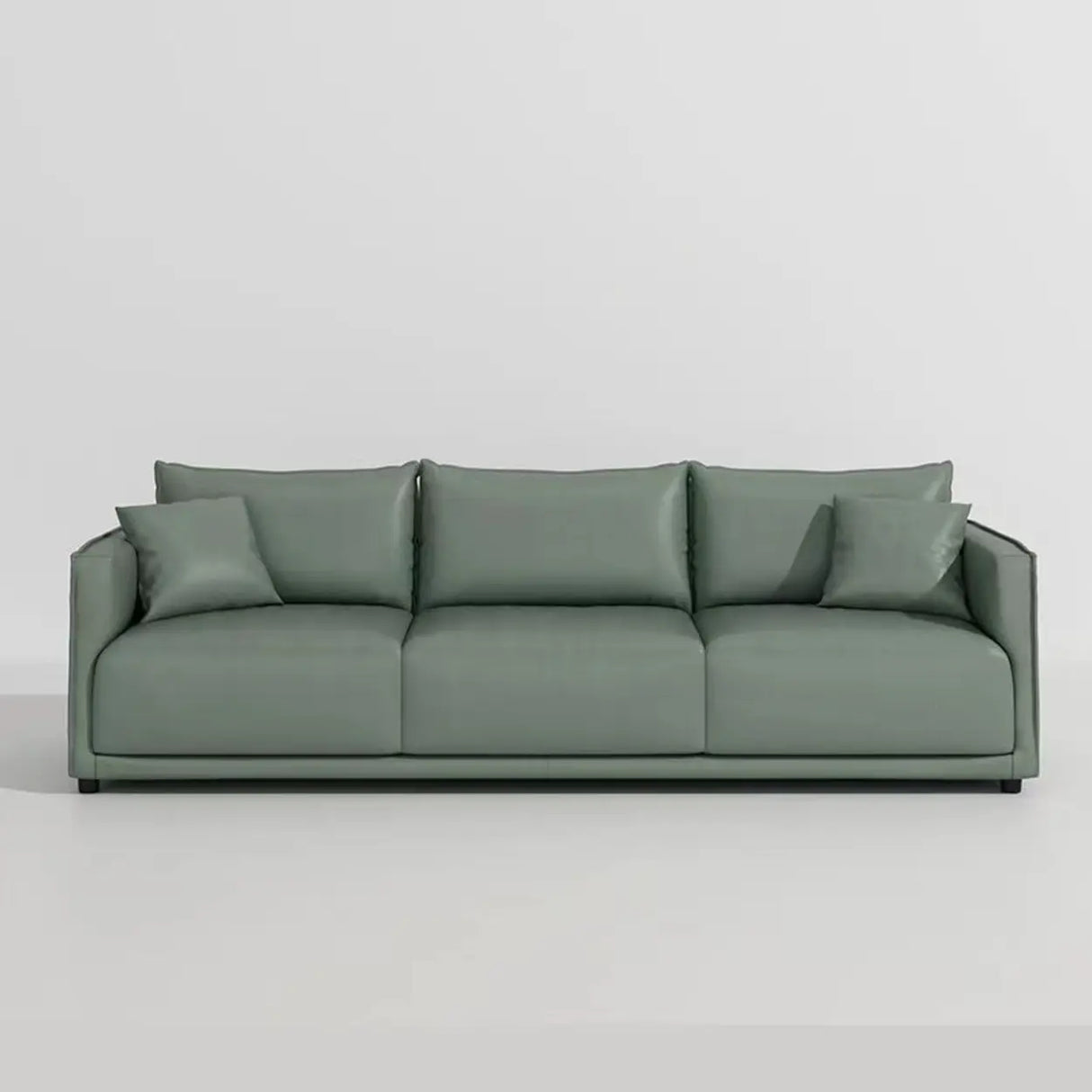 Scandinavian Gray Square Arm Memory Foam Fill Sofa Image - 19