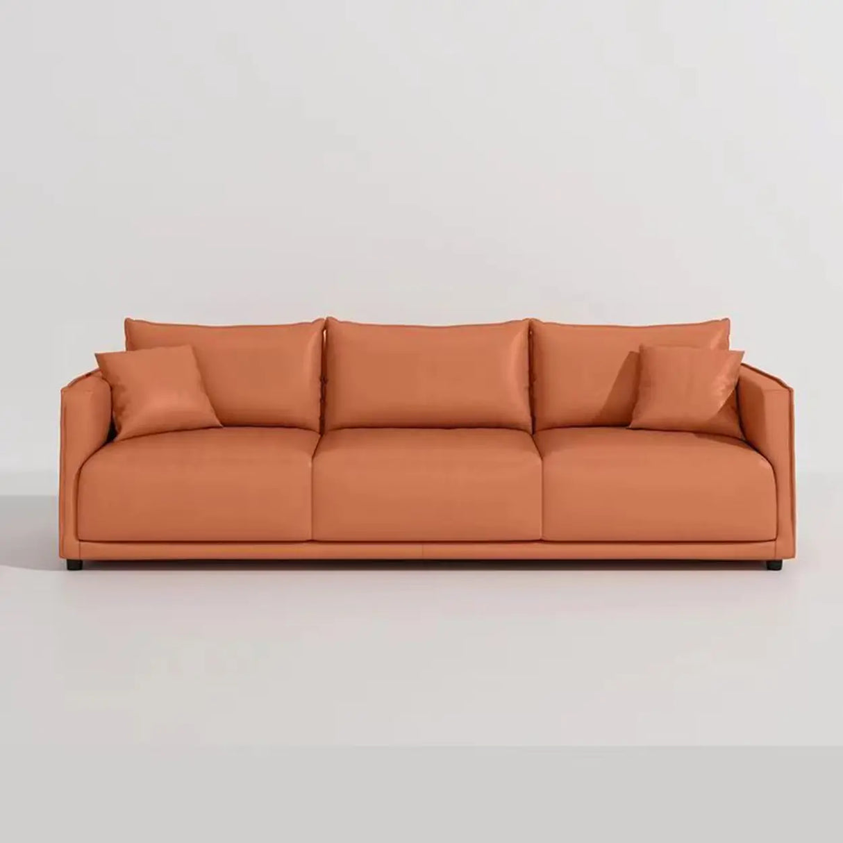 Scandinavian Gray Square Arm Memory Foam Fill Sofa Image - 20