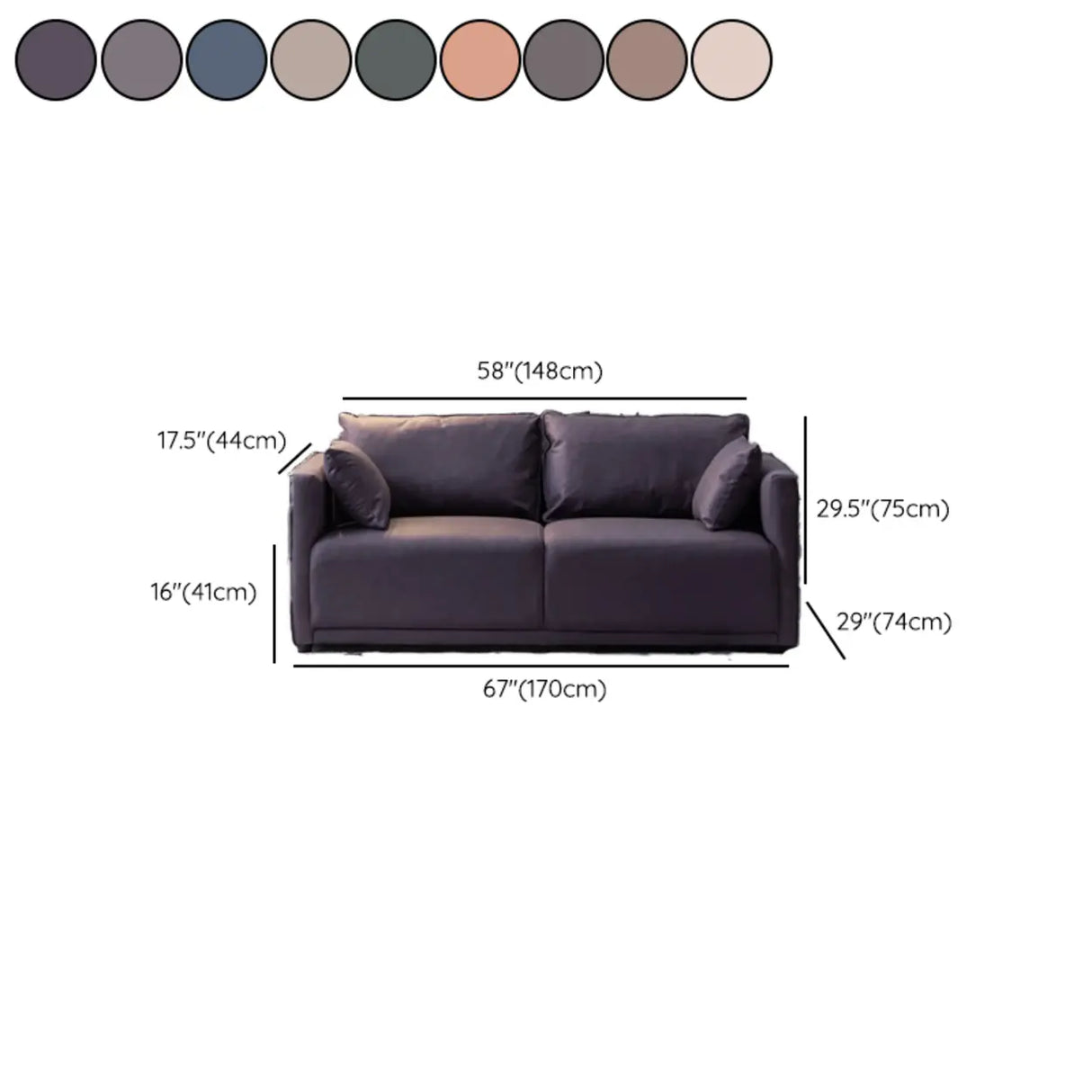 Scandinavian Gray Square Arm Memory Foam Fill Sofa