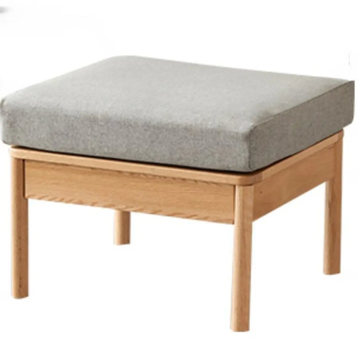 Scandinavian Grey Cotton Linen Wooden Frame Sofa Image - 2