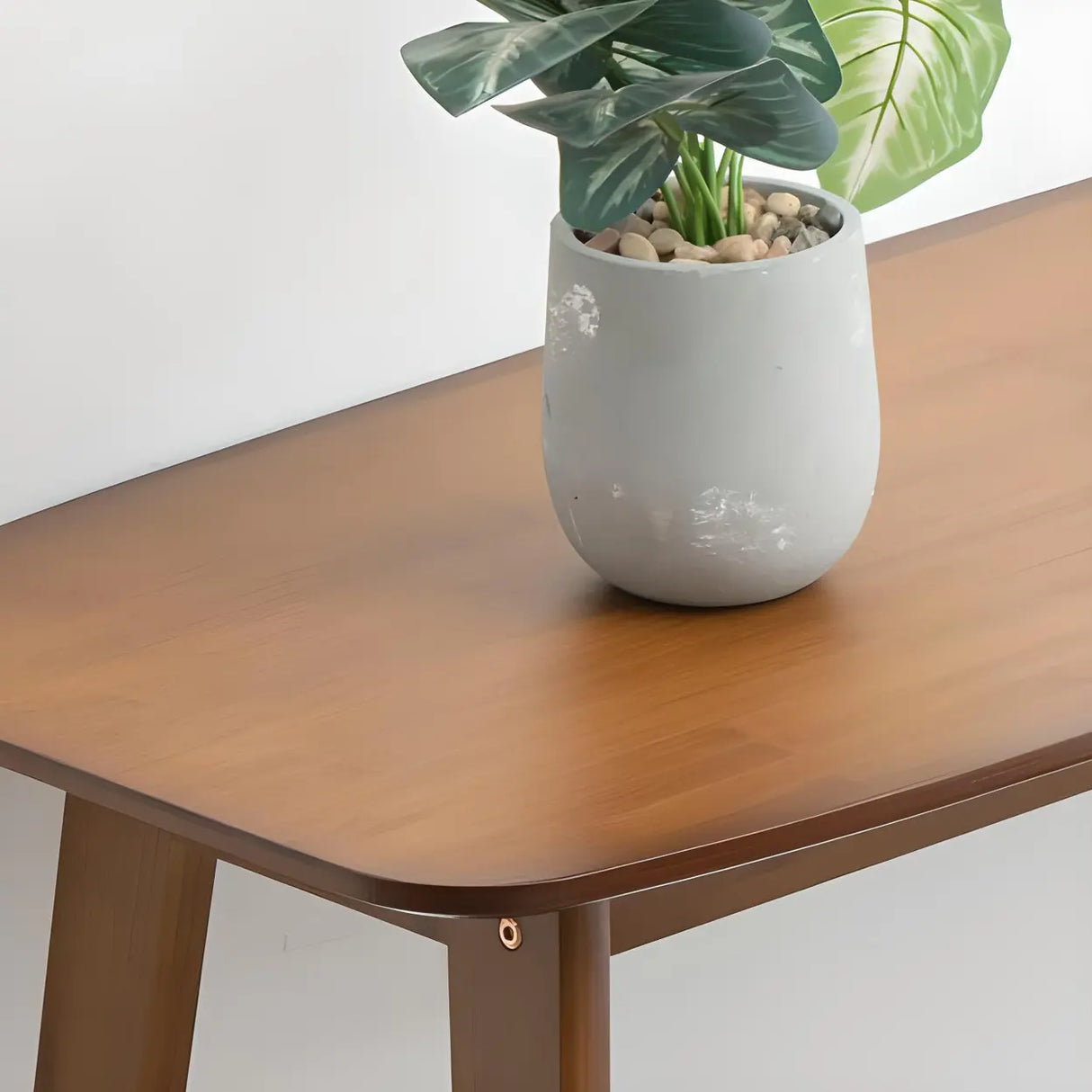 Scandinavian Minimalist Wood Counter Height Bar Table Image - 2