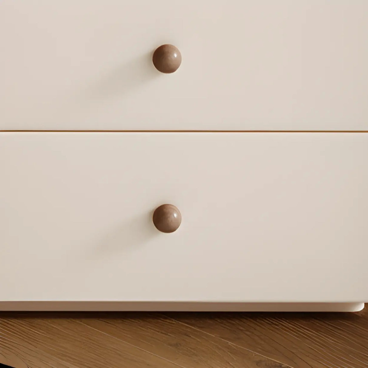 Scandinavian Modern Wood 2-Tier Nightstand with Drawers Image - 8