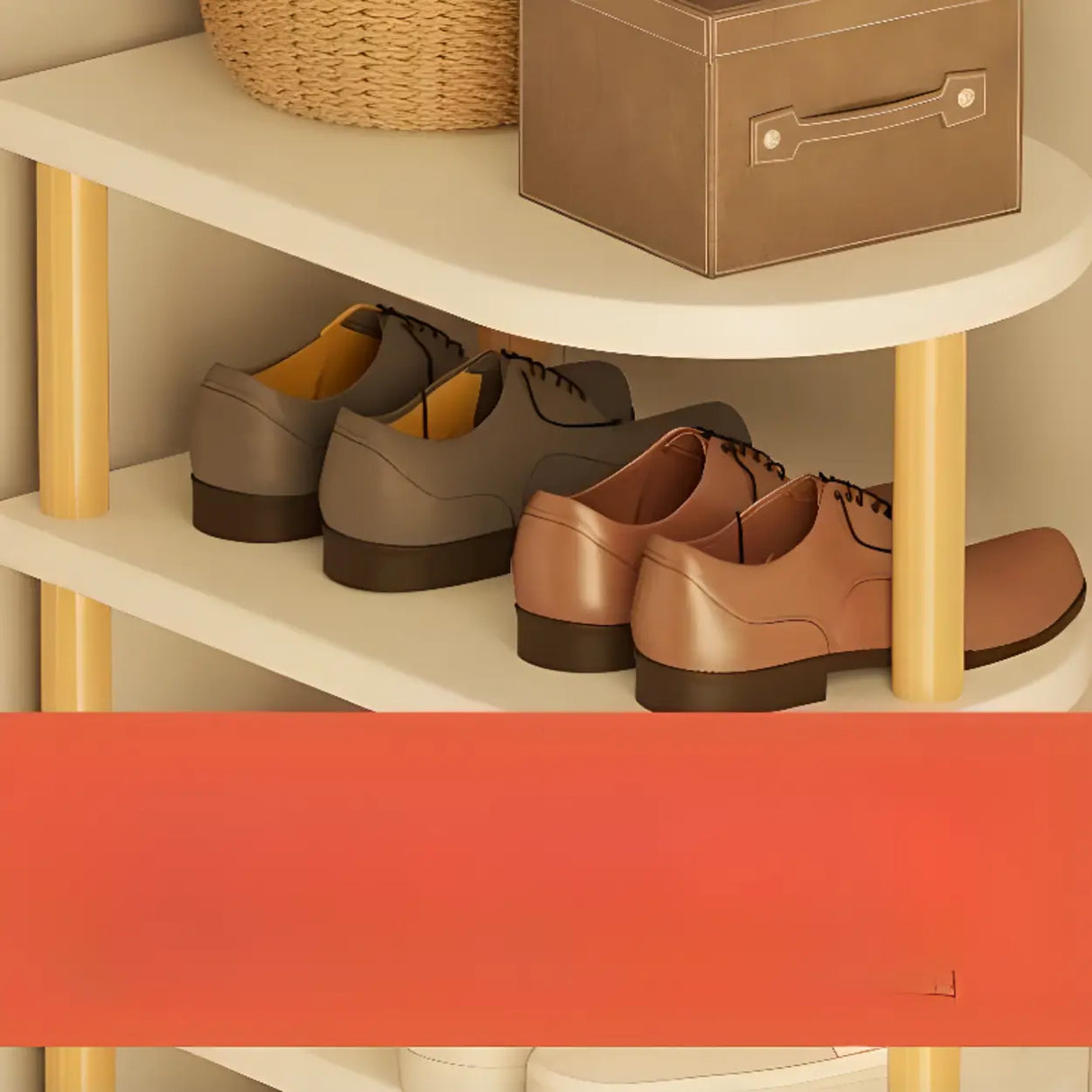 Scandinavian Multi-Tier Wooden Freestanding Shoe Rack Image - 4