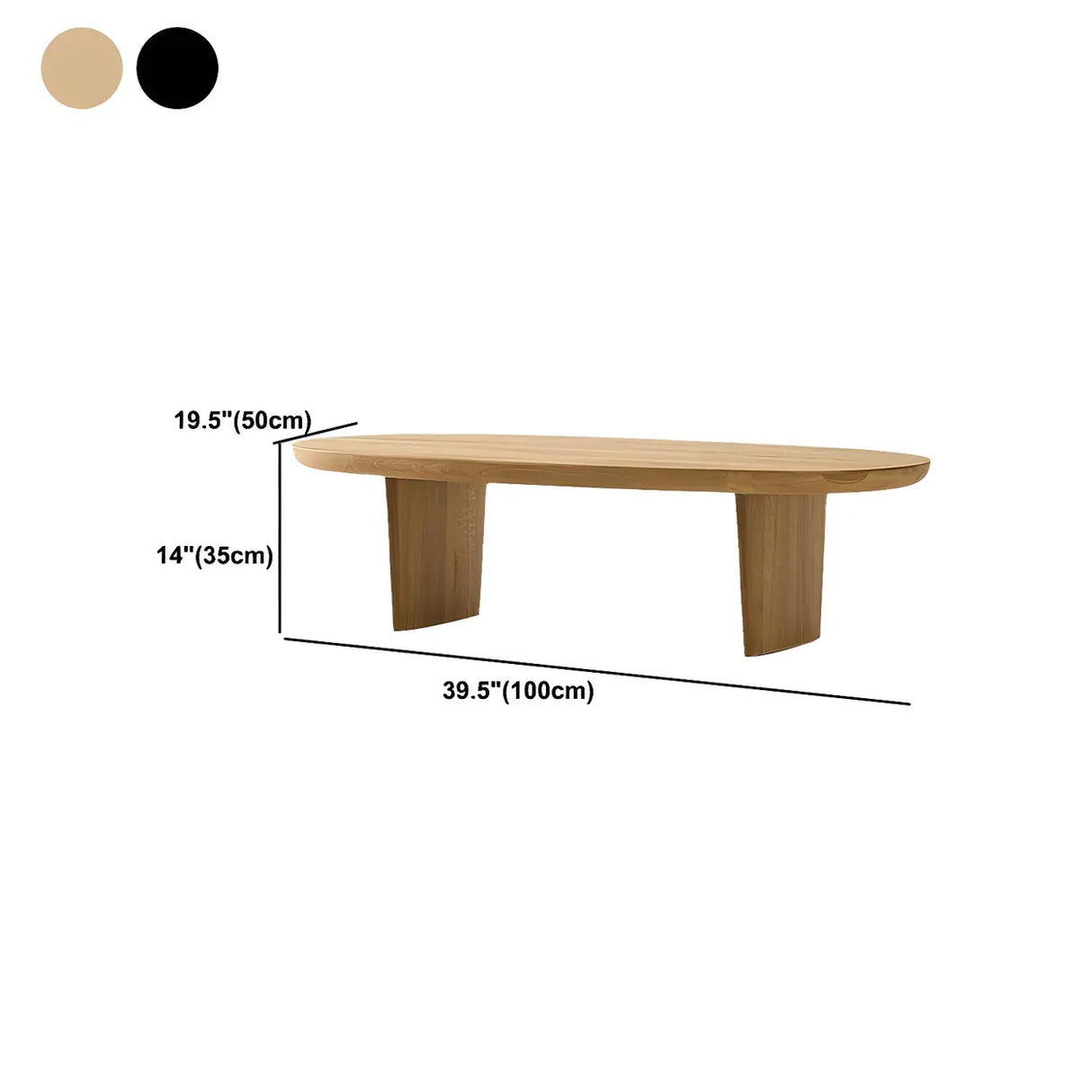 Scandinavian Oval Manufactured Wood Coffee Table Image - 10