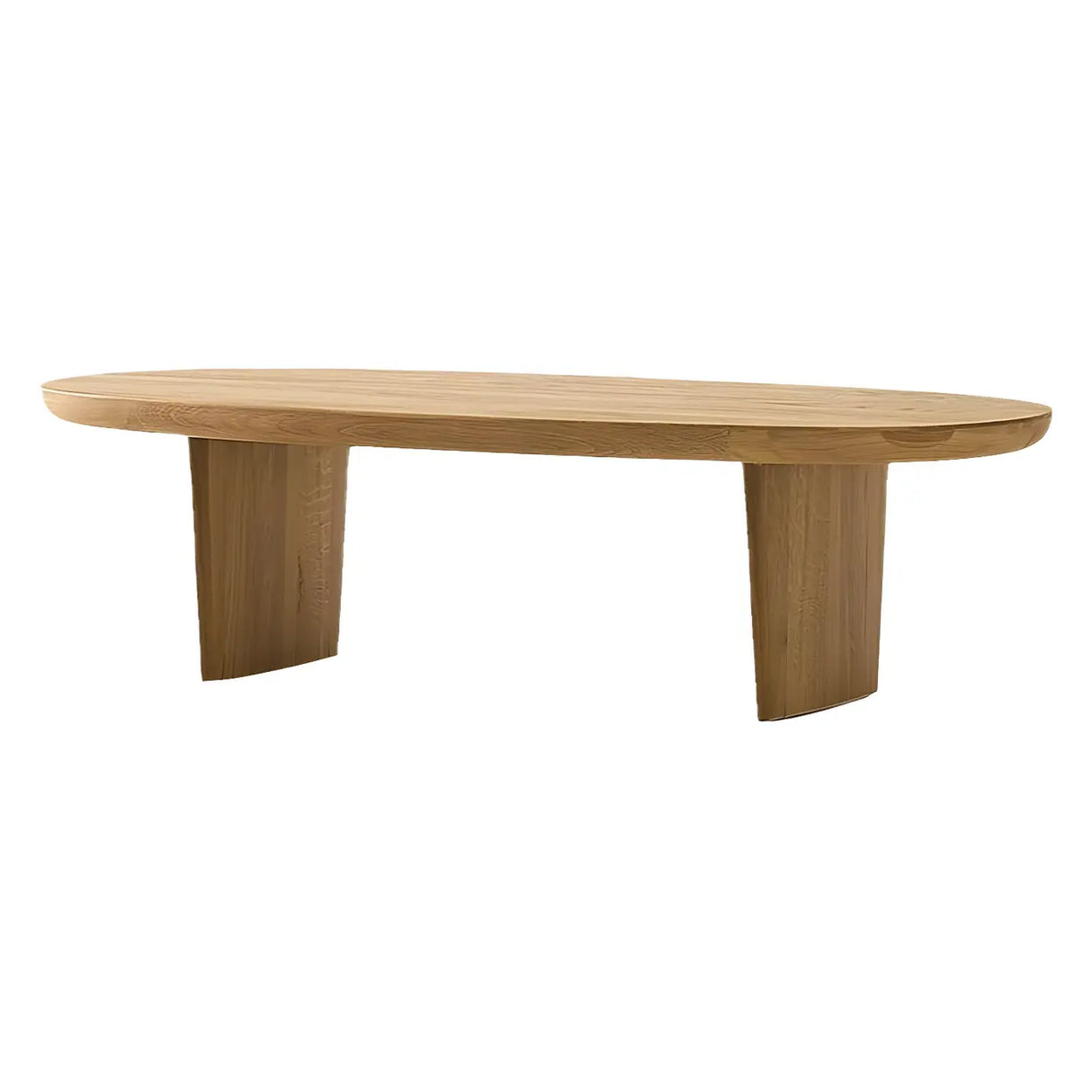 Scandinavian Oval Manufactured Wood Coffee Table Image - 5