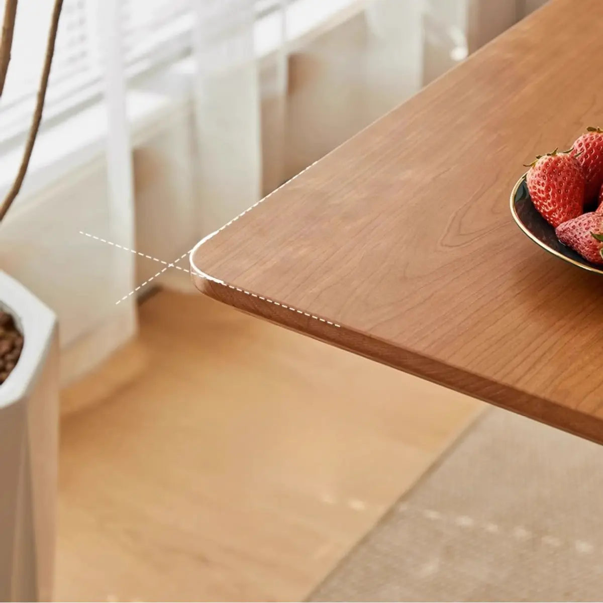 Scandinavian Rectangle Extendable Wood Dining Table Brown Image - 6