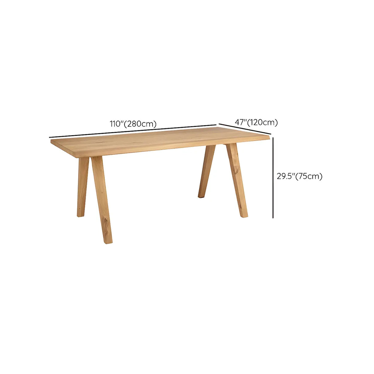 Scandinavian Rectangular Pine Natural Dining Table Image - 17