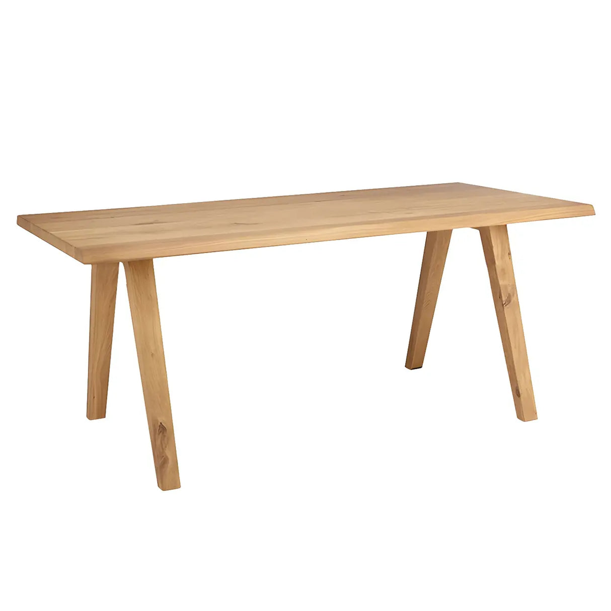 Scandinavian Rectangular Pine Natural Dining Table Image - 5