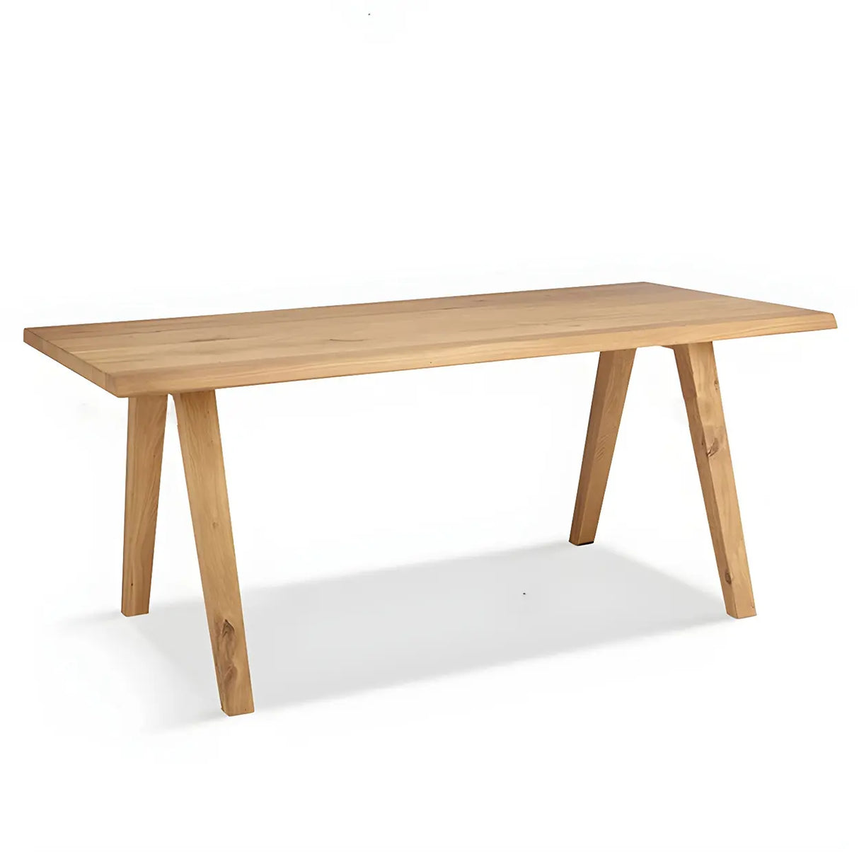 Scandinavian Rectangular Pine Natural Dining Table Image - 8