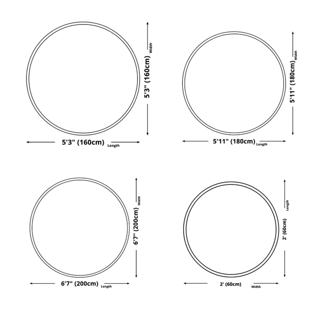 Scandinavian Round Imitation Wool Green Neutral Area Rug