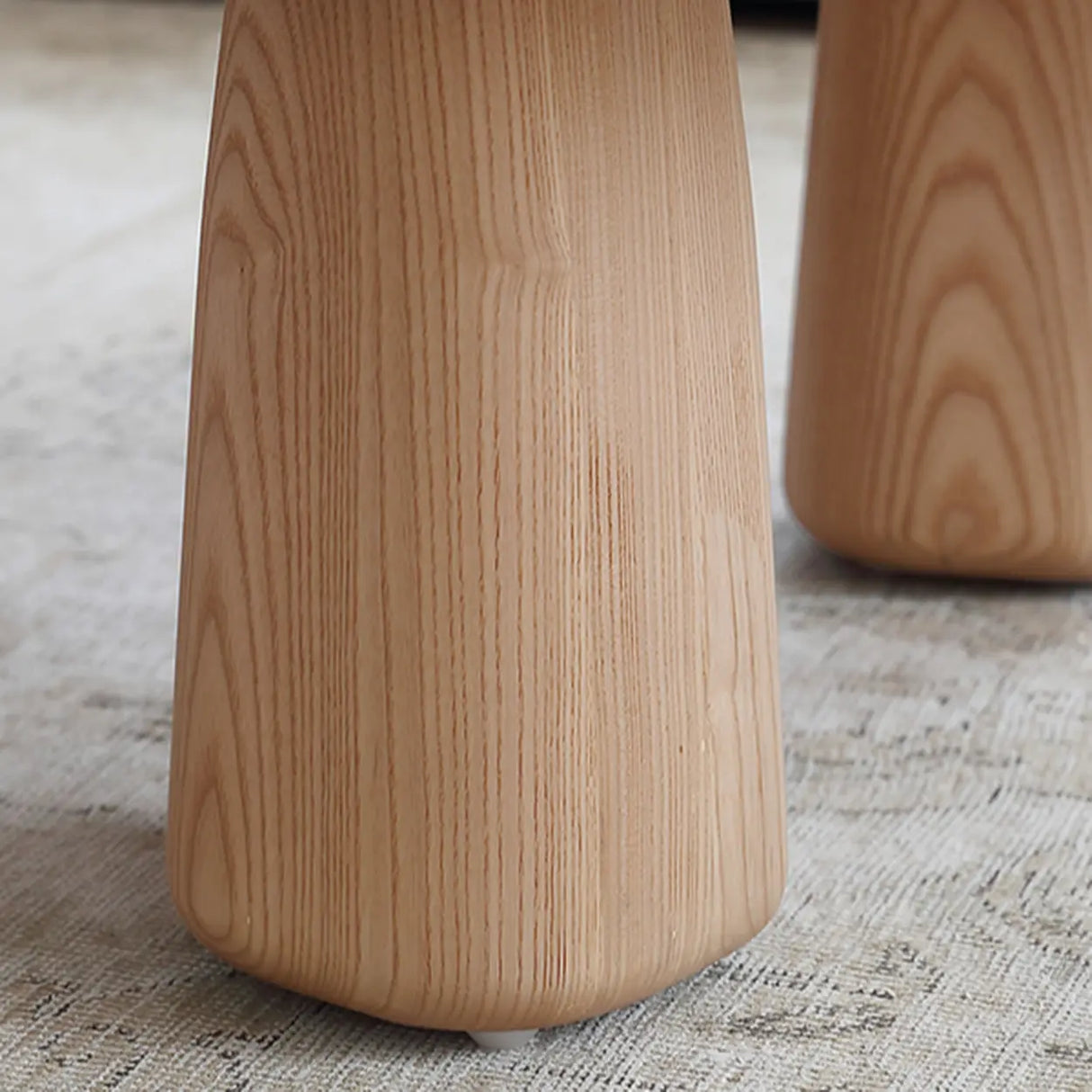 Scandinavian Round Natural Wood 3 Leg Coffee Table Image - 12