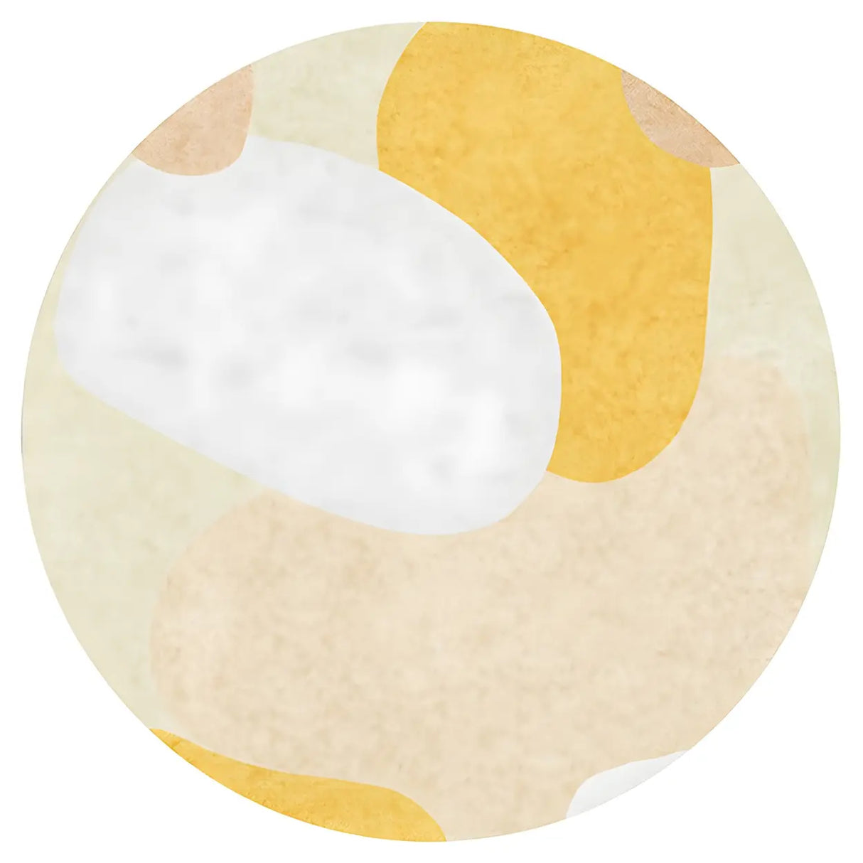 Scandinavian Round Polyester Green Bedroom Anti-Slip Rug Image - 2