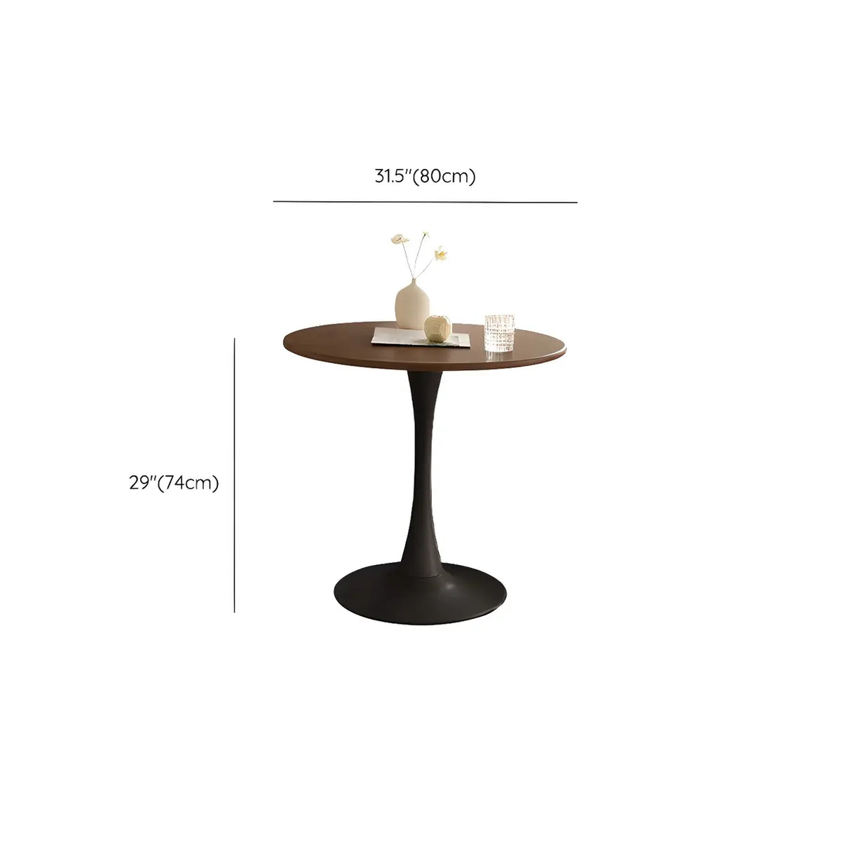 Scandinavian Round Wood Natural Dining Table Image - 15